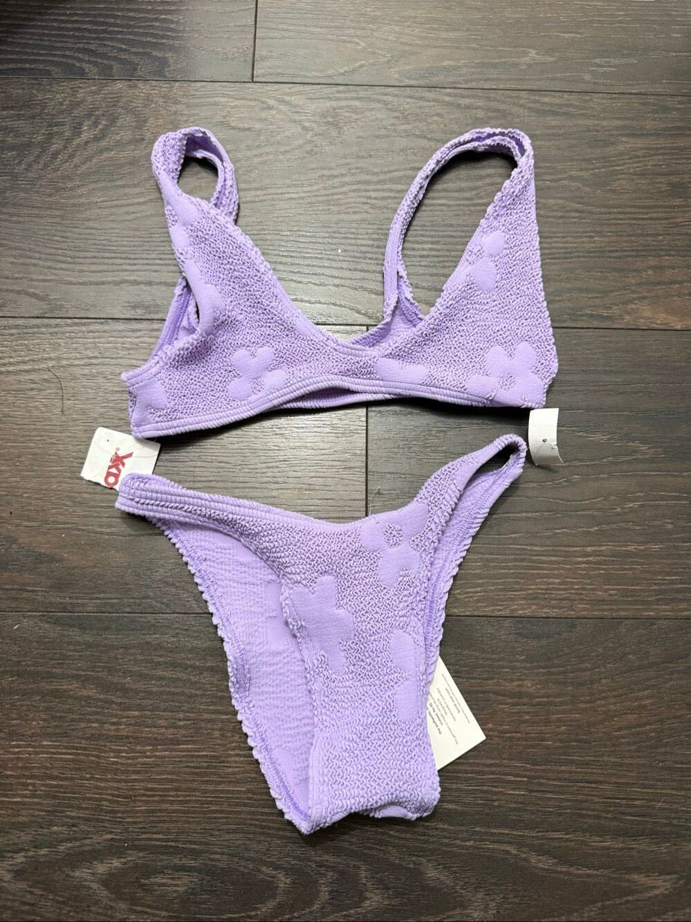Bond Eye Australia Womenโs One Size Purple Lilac Crochet New